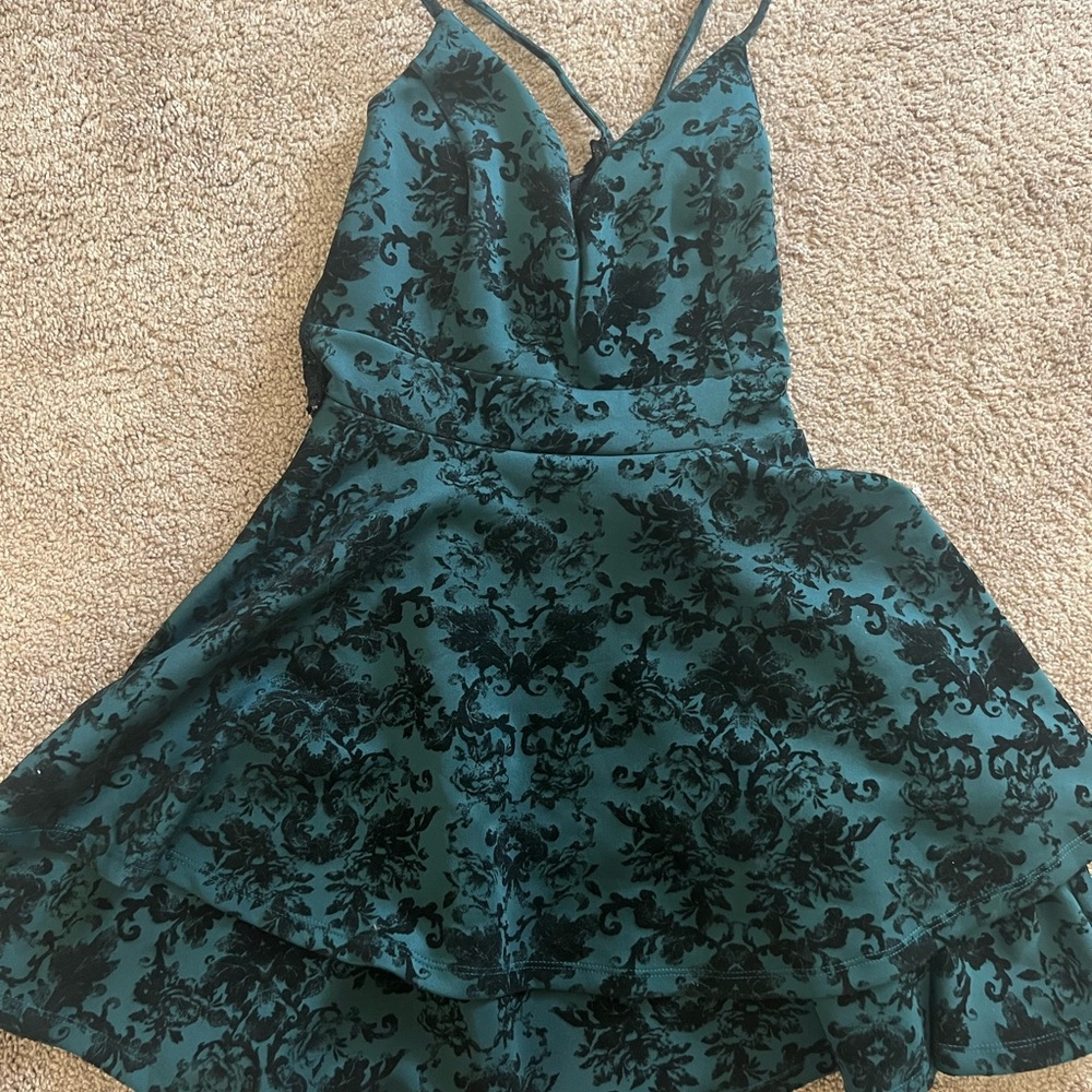 Windsor Green Spaghetti Strap Sundress for homecoming